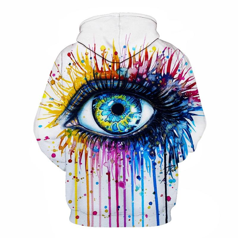 See the real eye of life , REALArt Hoodie Men&Women 3D Colorful Eye Sweatshirt